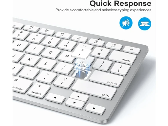 Ultra-Slim Wireless Keyboard for MacBook Pro, MacBook Air, and iMac — Bluetooth Keyboard, OMOTON