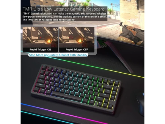 Wireless Mechanical Keyboard, 75% — Bluetooth Keyboard, Womier