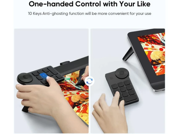 Wireless Shortcut Keyboard with Dial and Express Keys — Bluetooth Keyboard, XPPen