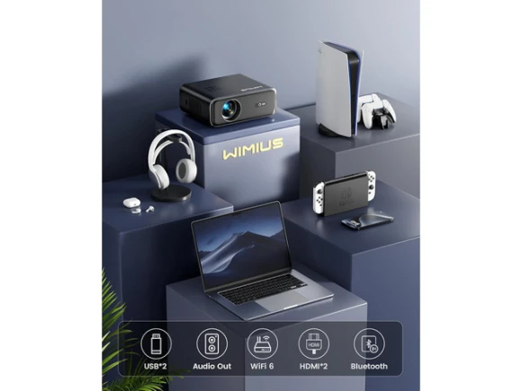 1080P Projector with 700 ANSI Brightness — Smart Projector, WiMiUS