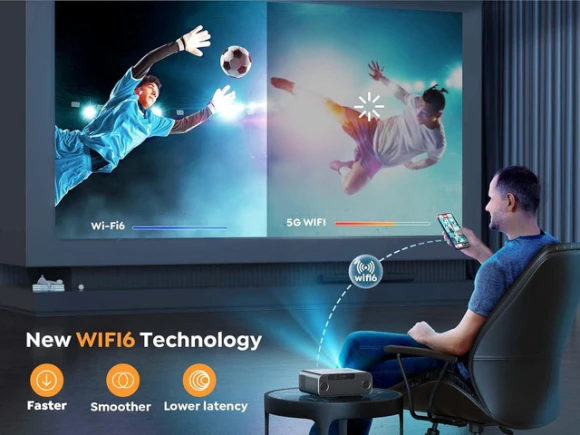 1080P Projector with Auto Focus — Smart Projector, Yaber