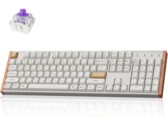 Full-size White Keyboard — Bluetooth Keyboard, Keychron