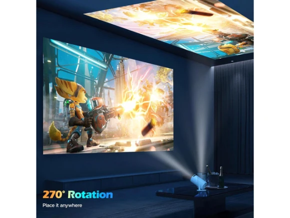 Projector with WiFi, Bluetooth, and 4K support — Smart Projector, Explus-C