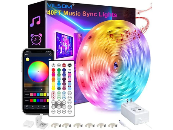 40FT LED Strip Lights, RGB, Bluetooth — LED Strip Lights, ViLSOM