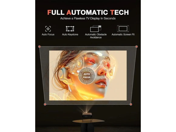 Black Mini Projector — Smart Projector, Explus-C