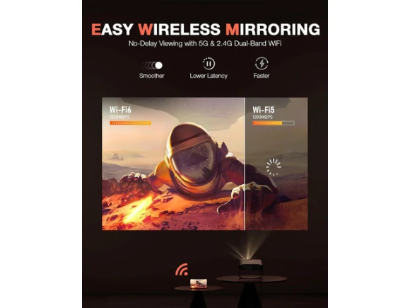 Black Mini Projector — Smart Projector, Explus-C