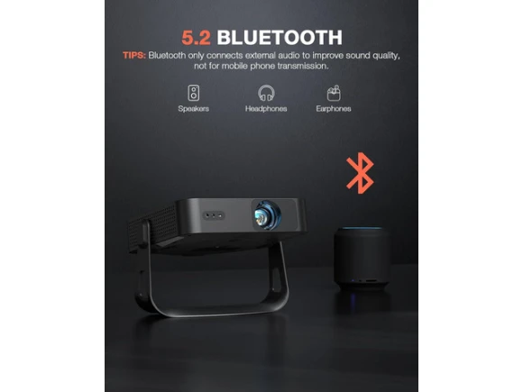 Black Mini Projector — Smart Projector, Explus-C