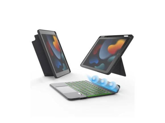 Bluetooth Keyboard Case with Trackpad and 7-Color Backlighting — Bluetooth Keyboard, EIP