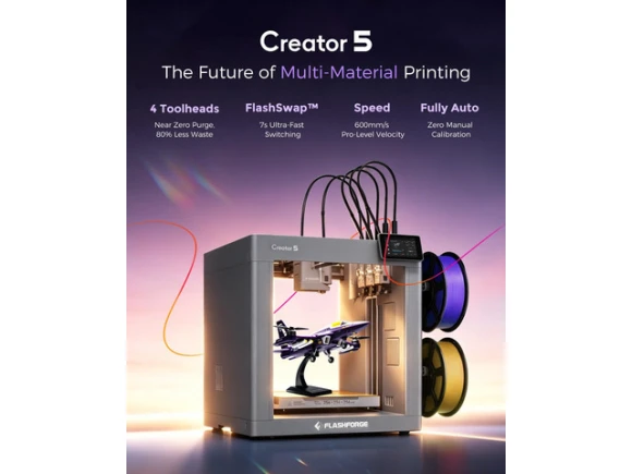 Creator 5 FDM 3D Printer — 3D Printer, FLASHFORGE