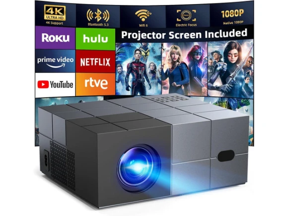 Grey Projector with screen — Smart Projector, Explus-C
