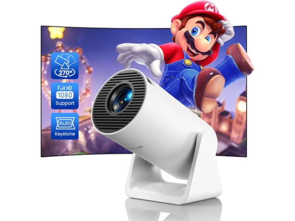 White Mini Projector — Smart Projector, WiMiUS
