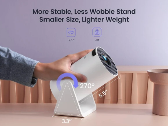 White Mini Projector — Smart Projector, WiMiUS