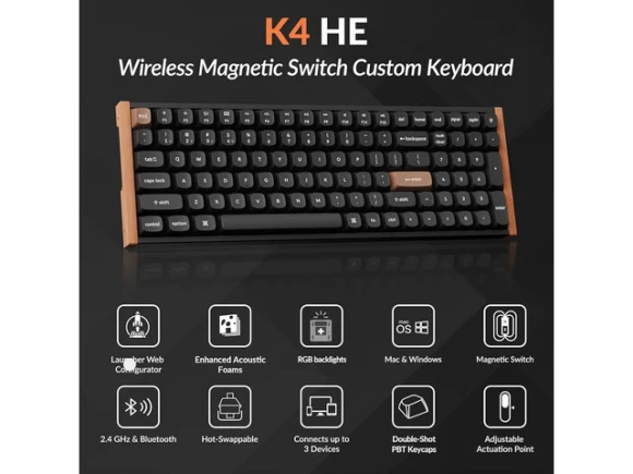 96% Compact Mechanical Keyboard — Bluetooth Keyboard, Keychron
