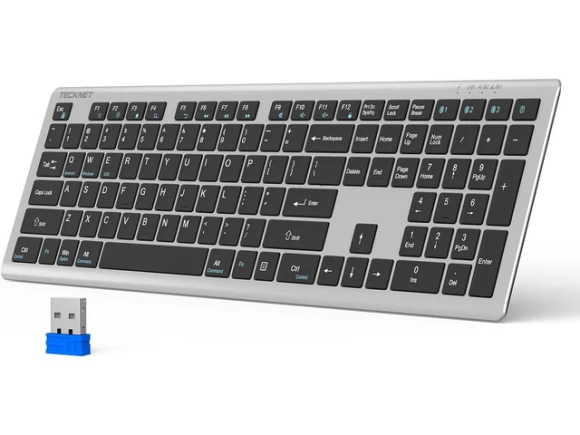 Full-Size Bluetooth Keyboard — Bluetooth Keyboard, TECKNET