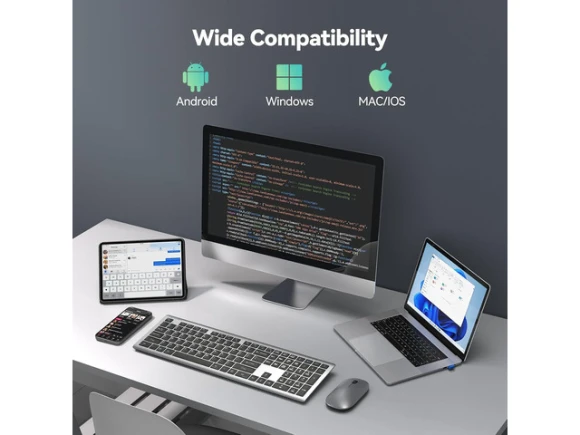 Full-Size Bluetooth Keyboard — Bluetooth Keyboard, TECKNET