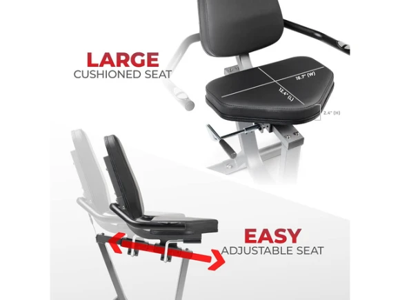 Recumbent Exercise Bike — Connected Equipment, Sunny Health & Fitness