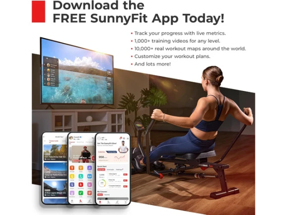 Upright Stationary Exercise Bike — Connected Equipment, Sunny Health & Fitness