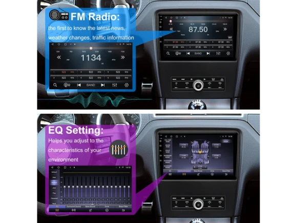 10.1-Inch Car Stereo for Ford Mustang 2010–2014 — Car Infotainment System, KSPIV
