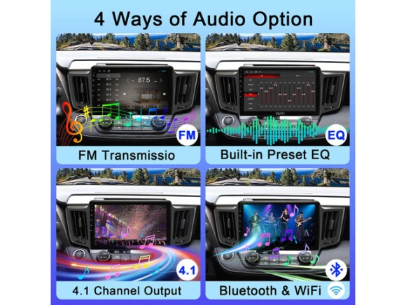 10.1-inch Car Stereo Radio for Toyota RAV4 2013–2018 — Car Infotainment System, KSPIV