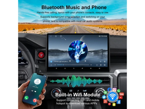 15-Inch Android Car Stereo for Toyota Tacoma and 4Runner, 2024–2026 — Car Infotainment System, KSPIV