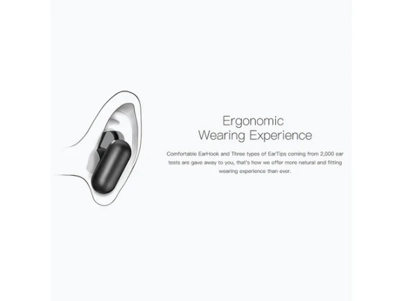 Black Wireless Bluetooth Earphone — Wireless Earbuds, QCY
