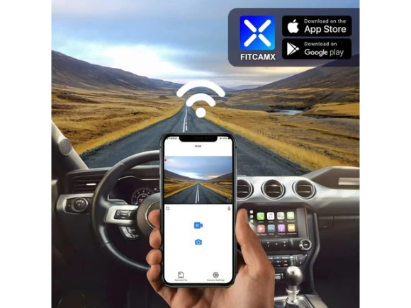 Dash Camera with Sensor Cover and 64GB Card for Ford Mustang 2019–2023 — Dash Cam, Fitcamx
