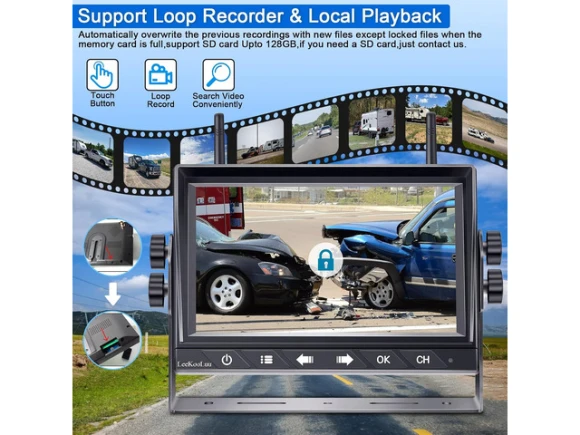 Wireless RV Backup Camera System, 7-Inch Monitor — Backup Camera, TOOYA