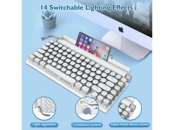 75% Retro Keyboard — Bluetooth Keyboard, TOOYA