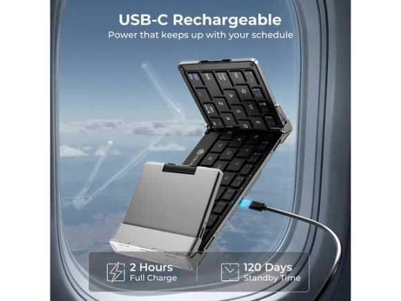 Foldable keyboard with touchpad — Bluetooth Keyboard, iClever