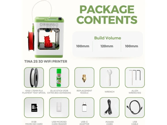 Mini 3D Printer, Green — 3D Printer, TOOYA