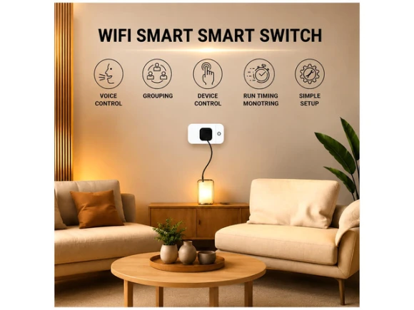 White Wi-Fi Smart Plug, 4 Pack — Smart Plug, TOOYA