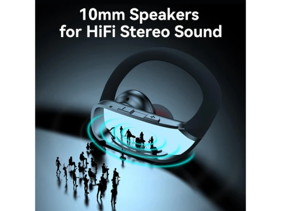 Wireless Bluetooth Earbuds with Over-Ear Hooks and LED Display Case — Wireless Earbuds, BMANI