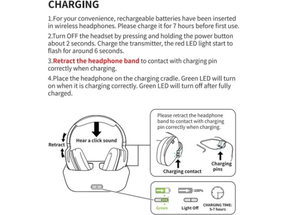 Wireless over-ear TV headphones — Wireless Earbuds, ANSTEN