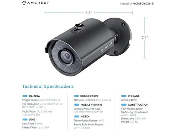 4 MP PoE IP Bullet Camera — Security Camera, Anpviz