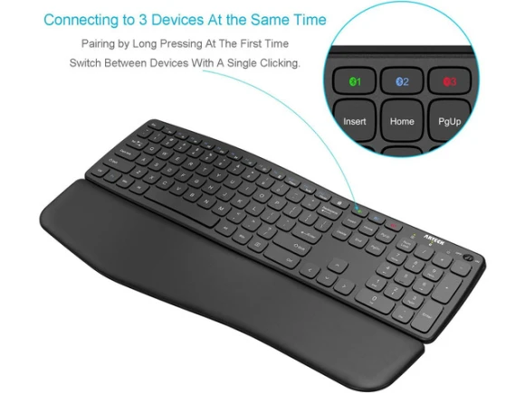 Full-Size Bluetooth Keyboard with Palm Rest — Bluetooth Keyboard, Arteck
