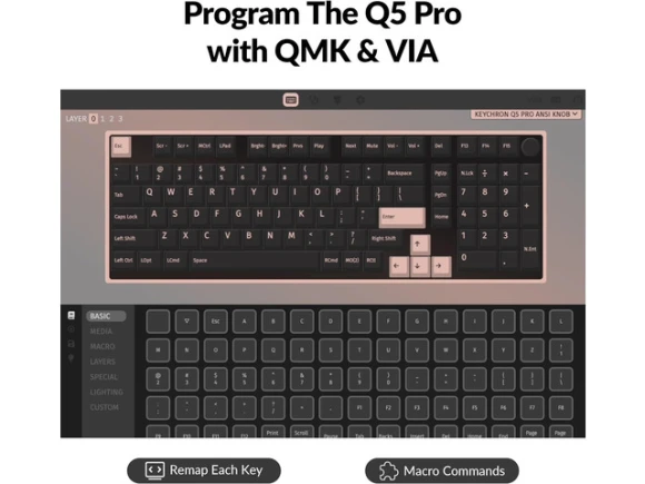 Mechanical keyboard, 96% layout, Black — Bluetooth Keyboard, Keychron