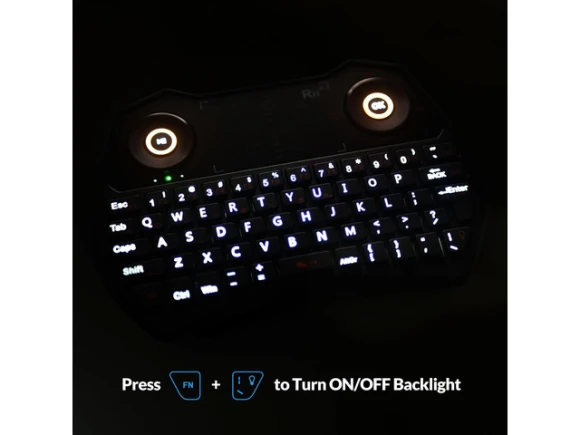 Mini Keyboard Remote Control with Touchpad — Bluetooth Keyboard, Rii