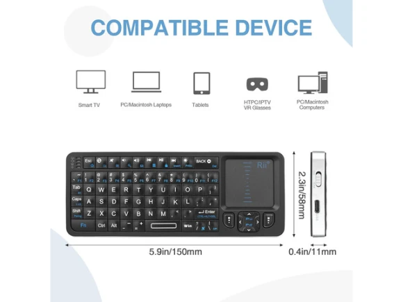 Mini Wireless Keyboard — Bluetooth Keyboard, Rii