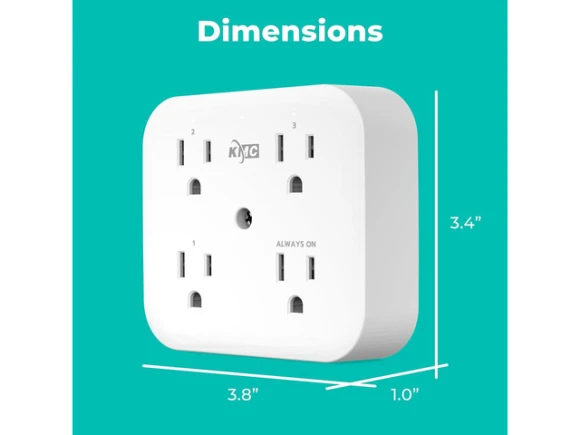 Smart Tap Mini Wall-Mounted Plug Adapter, 2-Pack — Smart Plug, KMC