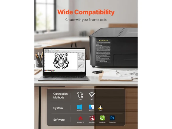 CO2 Laser Engraver and Cutter — Laser Engraver, VEVOR