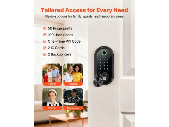 Fingerprint Door Lock — Smart Lock, VEVOR