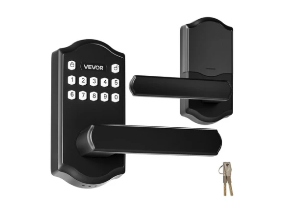 Keyless Entry Electronic Lever Door Lock with Handle and Keypad — Smart Lock, VEVOR