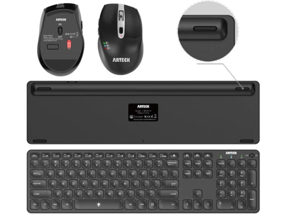 Wireless Bluetooth Keyboard and Mouse Set — Bluetooth Keyboard, Arteck