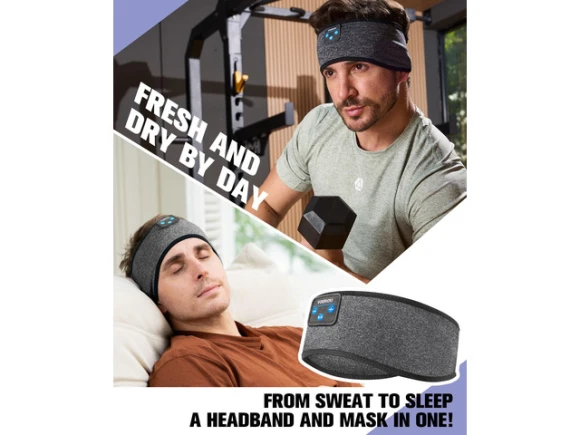 Sleep headphones in a headband — Wireless Earbuds, Generic Logic, Inc.