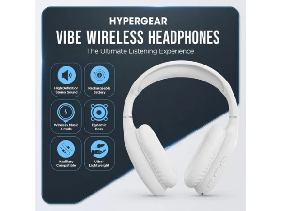 Over-ear wireless Bluetooth headphones — Wireless Earbuds, Generic Logic, Inc.