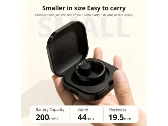 Smart Ring, Black Ceramic, Size 8# — Smart Ring, Generic Logic, Inc.