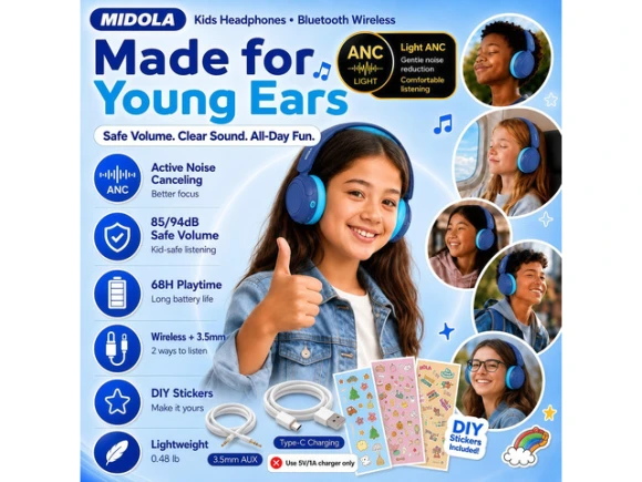 Kids Bluetooth Headphones — Wireless Earbuds, Generic Logic, Inc.