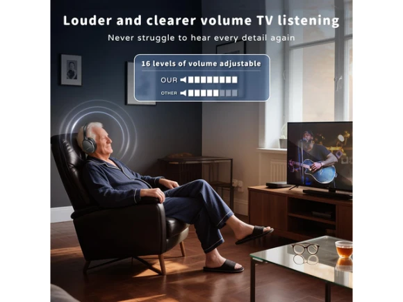Wireless Headphones for TV Watching, Black — Wireless Earbuds, Generic Logic, Inc.