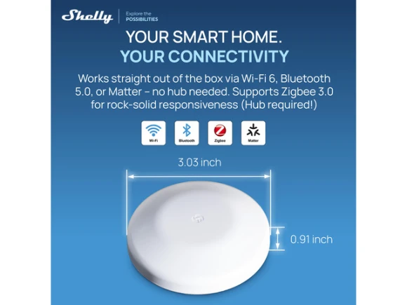 Gen4 Flood S Smart Water Leak Sensor — Water Shut Off Valve, Shelly