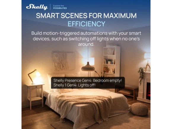 Gen4 Presence mmWave presence sensor, Black — Motion Sensor, Shelly
